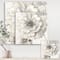 Designart - Indigold Grey Peonies I - Farmhouse Premium Canvas Wall Art
